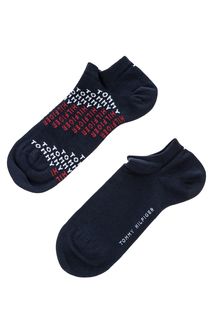 Комплект из двух пар хлопковых носков с монограммой бренда Tommy Hilfiger