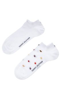 Комплект из двух пар белых хлопковых носков Tommy Hilfiger