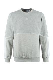 Серый свитшот с логотипом бренда Adidas Originals