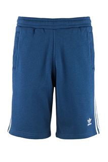 Синие шорты из хлопка с лампасами Adidas Originals