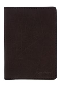 Кожаная обложка для паспорта коричневого цвета Long River