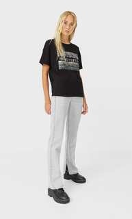 Stradivarius Футболка С Пайетками Женская Коллекция Черный L