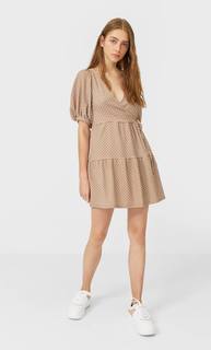 Stradivarius Платье В Стиле Рустик На Запàхе Женская Коллекция Multicolor M