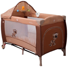 Туристическая детская кроватка-манеж Coto Baby Samba Lux коричневый тигр