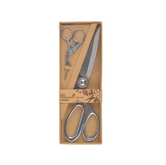 Ножницы Maxwell premium, 9 см, 20 см, цвет: серебро, 2 штуки, арт. 111564