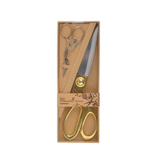 Ножницы Maxwell premium, 9 см, 20 см, цвет: золото, 2 штуки, арт. 111565