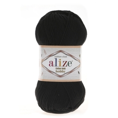 Пряжа Alize "Cotton Gold Hobby", цвет: 60 черный, 165 м, 50 грамм (5 мотков) ( 5)