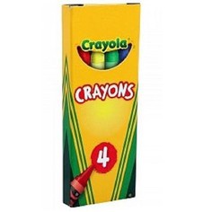 Восковые мелки Crayola 52-1204 цветные, 4 штуки