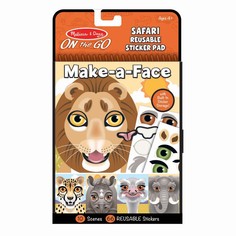 Набор многоразовых стикеров Melissa & Doug Создай мордочку Сафари