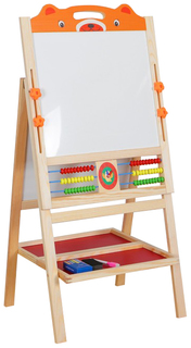 Детский мольберт двусторонний Sima-Land с часиками , высота 90