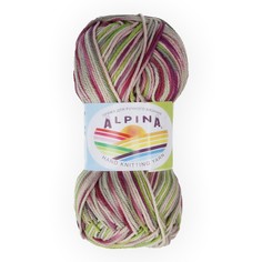 Пряжа Alpina Katrin 5 шт. в упак. цвет малиновый-зеленый-серый-голубой Katrin-218 140 м