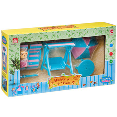 Игровой набор Happy Family с фигуркой зверюшки, пляж No Brand
