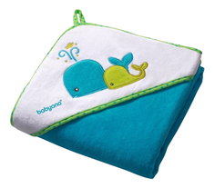 Полотенце детское Babyono Велюровое 76x76 см голубое