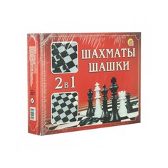 Шахматы шашки мини коробка Рыжий кот ин-1611