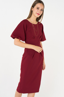 Платье женское Fashion.Love.Story. 17AW1003 бордовое 42 RU