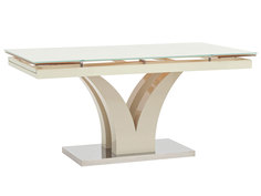 Кухонный стол Верона, раскладной DT-43-160-HGW/HGBG DUAL Бежевый глянцевый Stool Group