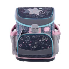 Ранец на замке Belmil Mini-Fit 36 х 28 х 17, для девочки, Shine Like a Star, серый