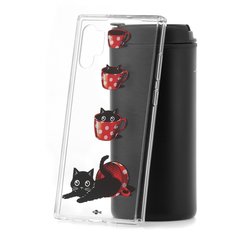 Чехол Samsung Galaxy Note 10+ Kruche Print Котенок в чашке КruЧЕ