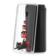Чехол Samsung Galaxy A20 2019 Kruche Print Котенок в чашке КruЧЕ