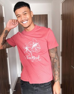 Красная футболка с принтом ASOS DESIGN-Красный