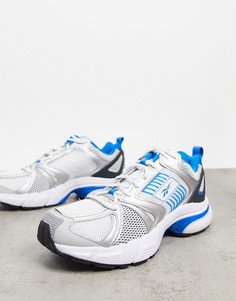 Серебристо-синие кроссовки Reebok Classics-Синий