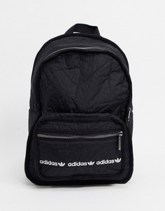Черный рюкзак с маленьким логотипом-трилистником adidas Originals