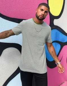 Зеленая футболка в тонкую полоску Only & Sons-Зеленый