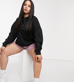 Черный oversized-худи бойфренда из органического хлопка ASOS DESIGN Curve