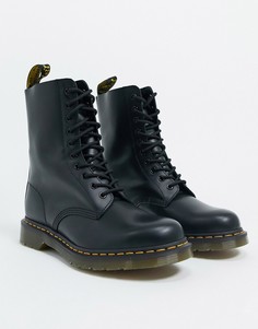 Черные ботинки с 10 парами люверсов Dr Martens 1490-Черный