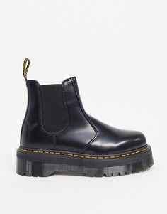 Черные ботинки челси на платформе Dr Martens 2976 Quad-Черный