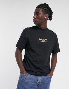 Черная футболка с высоким воротником Tommy Jeans-Черный