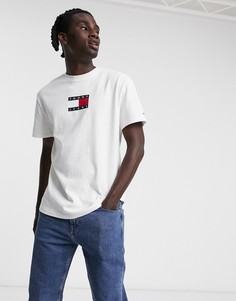 Белая футболка с логотипом-флагом Tommy Jeans-Белый