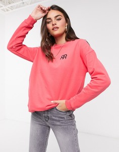 Розовый свитшот от комплекта с круглым вырезом и логотипом River Island