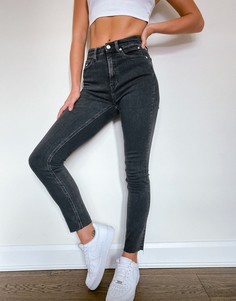 Черные джинсы скинни с завышенной талией Calvin Klein-Черный