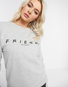 Свитшот с принтом ASOS DESIGN-Серый