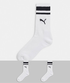 2 пары белых носков с полосками Puma​​​​​​​-Белый