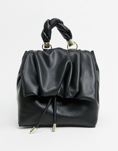 Черный рюкзак с откидным клапаном Topshop
