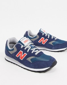 Темно-синие кроссовки New Balance 393-Темно-синий