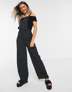Комбинезон в горошек черного цвета Miss Selfridge-Черный
