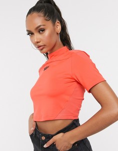 Оранжевая короткая футболка Reebok-Оранжевый