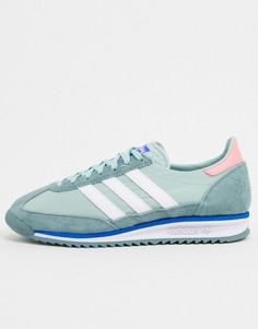 Зеленые кроссовки adidas Originals SL 72-Черный