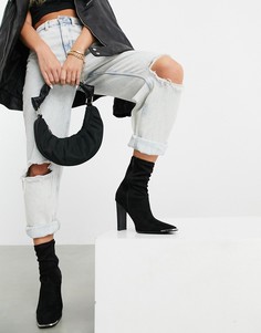 Черные ботильоны на высоком каблуке ASOS DESIGN-Черный