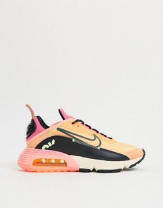 Оранжевые кроссовки с розовыми вставками Nike Air Max 2090-Оранжевый