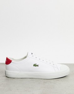 Бело-красные кроссовки Lacoste gripshot-Белый