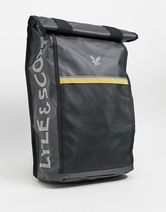 Рюкзак с подворачивающимся верхом Lyle & Scott-Черный