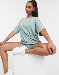 Шалфейно-зеленая футболка oversized от комплекта ASOS DESIGN-Зеленый