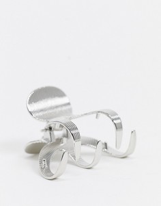 Серебристая фактурная заколка-краб для волос ASOS DESIGN-Серебряный