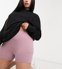 Розово-лиловые леггинсы-шорты ASOS DESIGN Curve-Фиолетовый