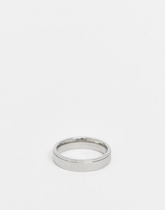 Серебристое кольцо из нержавеющей стали с римскими цифрами ASOS DESIGN-Серебряный