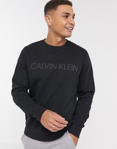Свитшот с двухцветным логотипом Calvin Klein-Черный